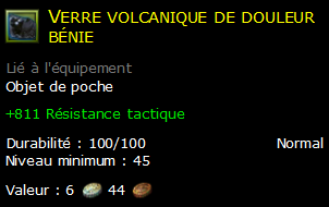 Verre volcanique de douleur bénie