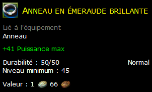 Anneau en émeraude brillante