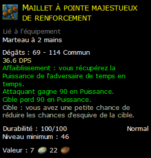 Maillet à pointe majestueux de renforcement