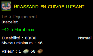 Brassard en cuivre luisant