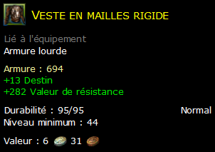 Veste en mailles rigide