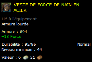 Veste de force de nain en acier