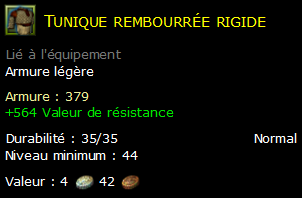 Tunique rembourrée rigide