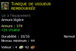 Tunique de vigueur rembourrée