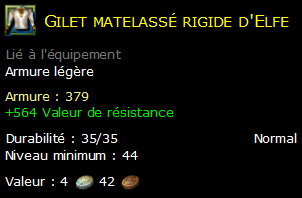 Gilet matelassé rigide d'Elfe