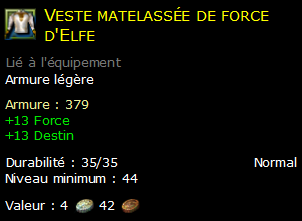 Veste matelassée de force d'Elfe