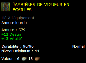 Jambières de vigueur en écailles