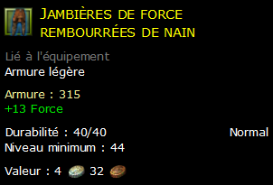 Jambières de force rembourrées de nain