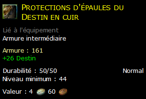 Protections d'épaules du Destin en cuir