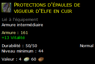 Protections d'épaules de vigueur d'Elfe en cuir