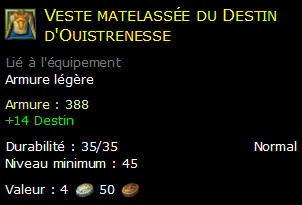 Veste matelassée du Destin d'Ouistrenesse