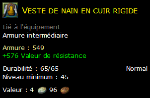 Veste de nain en cuir rigide