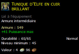 Tunique d'Elfe en cuir brillant