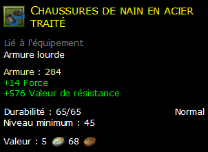 Chaussures de nain en acier traité