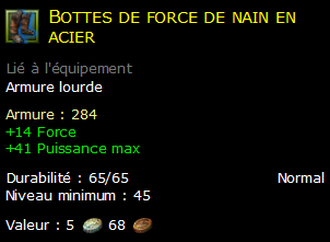 Bottes de force de nain en acier