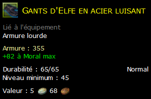 Gants d'Elfe en acier luisant