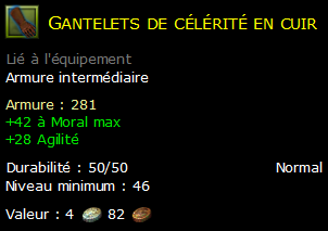 Gantelets de célérité en cuir