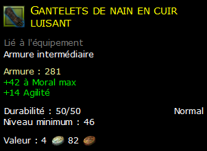 Gantelets de nain en cuir luisant