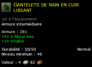 Gantelets de nain en cuir luisant