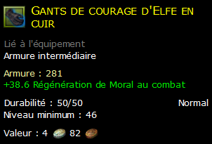 Gants de courage d'Elfe en cuir