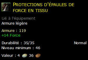 Protections d'épaules de force en tissu