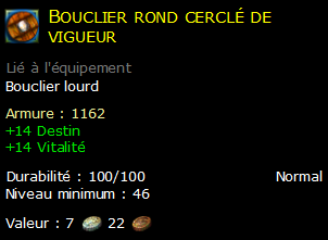 Bouclier rond cerclé de vigueur