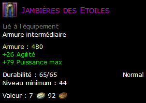 Jambières des Etoiles