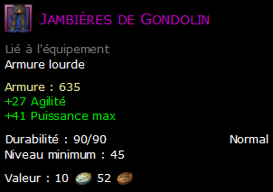 Jambières de Gondolin