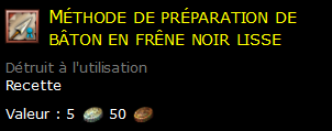 Méthode de préparation de bâton en frêne noir lisse