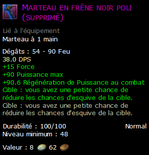 Marteau en frêne noir poli (supprimé)