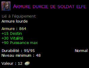 Armure durcie de soldat elfe