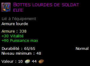 Bottes lourdes de soldat elfe