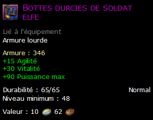 Bottes durcies de soldat elfe