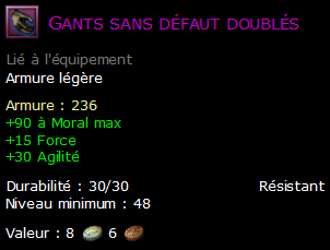 Gants sans défaut doublés