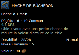 Hache de bûcheron