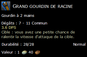 Grand gourdin de racine