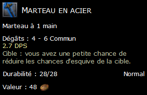 Marteau en acier