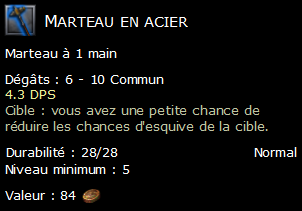 Marteau en acier