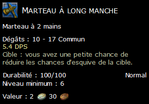 Marteau à long manche