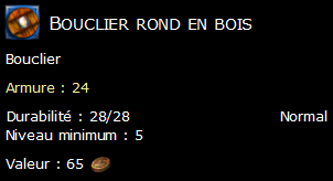 Bouclier rond en bois