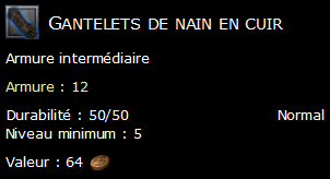 Gantelets de nain en cuir