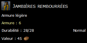 Jambières rembourrées