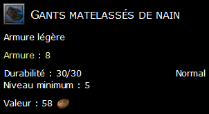 Gants matelassés de nain