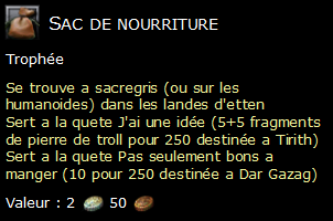 Sac de nourriture