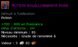 Potion bouillonnante pure