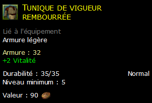 Tunique de vigueur rembourrée