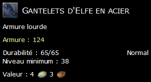 Gantelets d'Elfe en acier