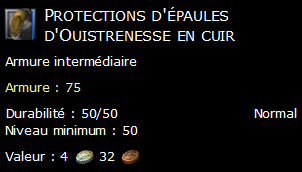 Protections d'épaules d'Ouistrenesse en cuir