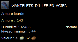 Gantelets d'Elfe en acier