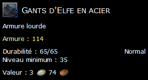 Gants d'Elfe en acier